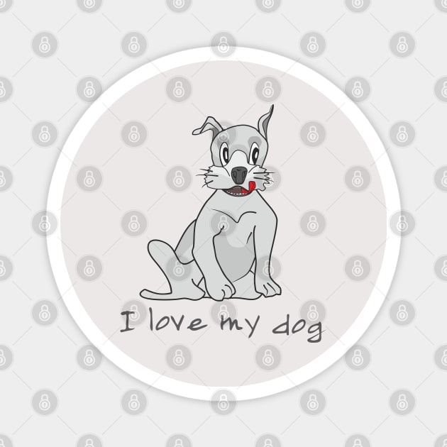 I love my dog Magnet by Alekvik